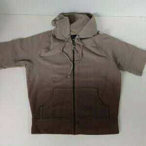 The Limited Sweatshirt Light Grey to Dark Brown Fade Womens Size M w/ Pockets